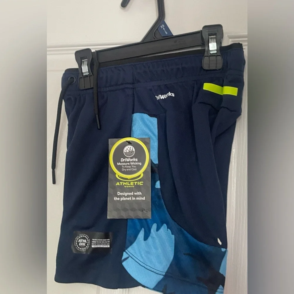 🔴 3/$12 Athletic Works Boys Navy Blue Shorts with‎ Drawstring! NWT! Size XS.